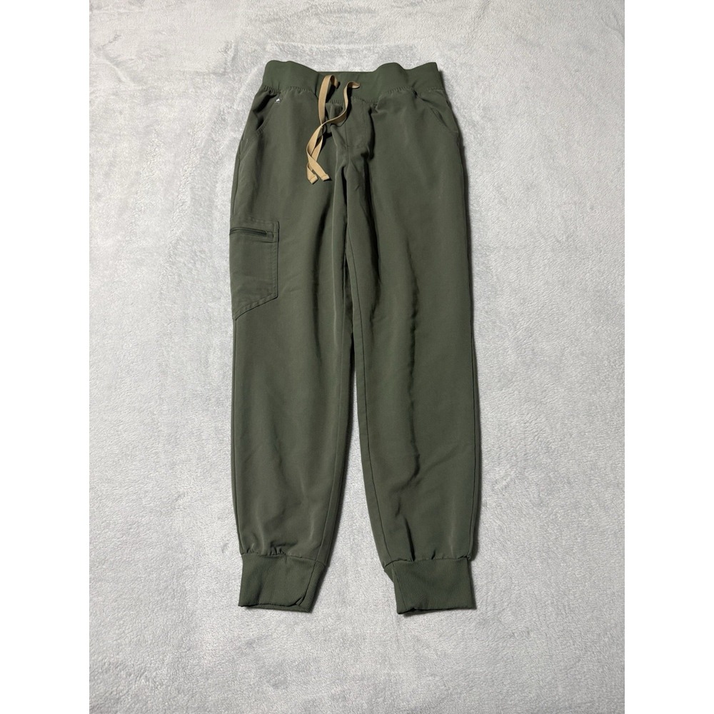 FIGS HW Zamora Jogger Scrub Pants Women's Small Petite Green S/P High Rise